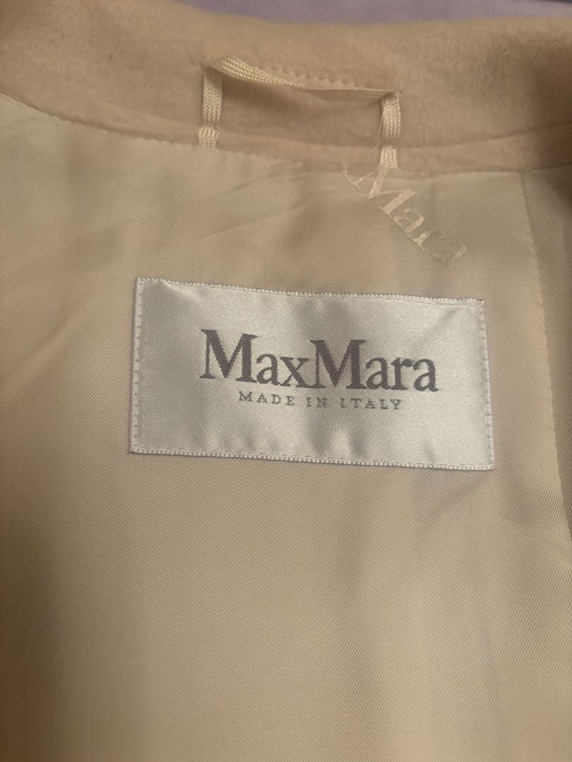 Max Mara アイボリーのカシミア混ロングコート