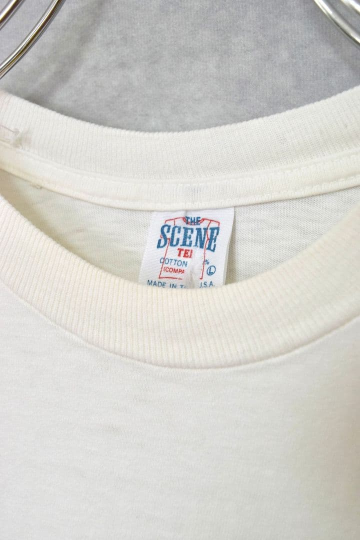 USA製 90s white cotton pocket t-shirt
