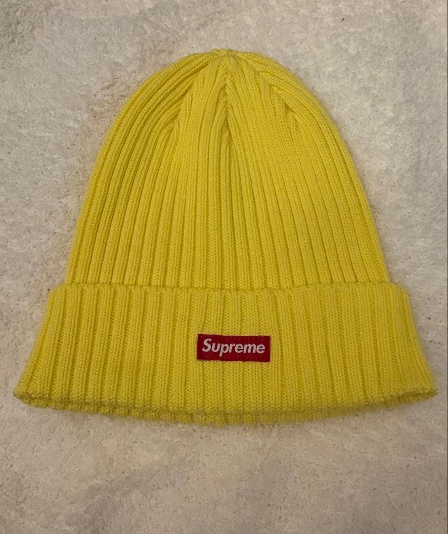 Supreme Overdyed Beanie 美品 イエロー ニット帽