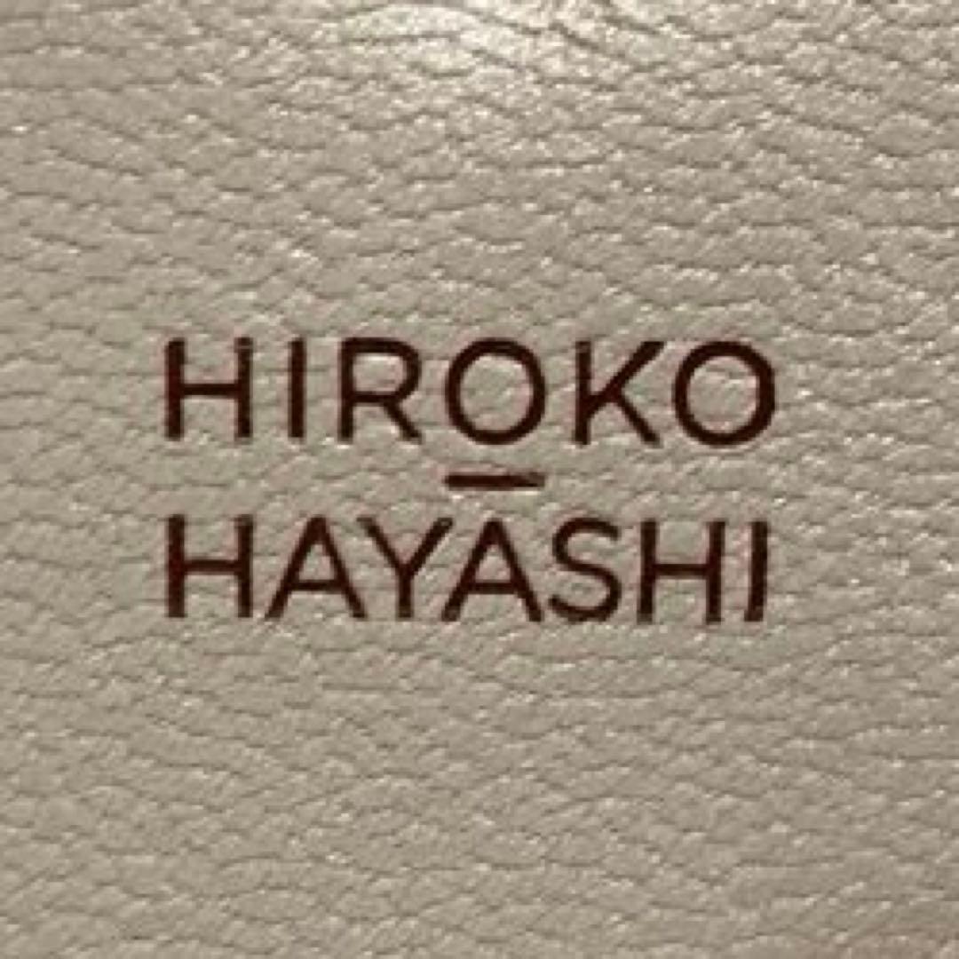 【美品】HIROKO HAYASHI ジラソーレ　薄型二つ折り財布　シルバー