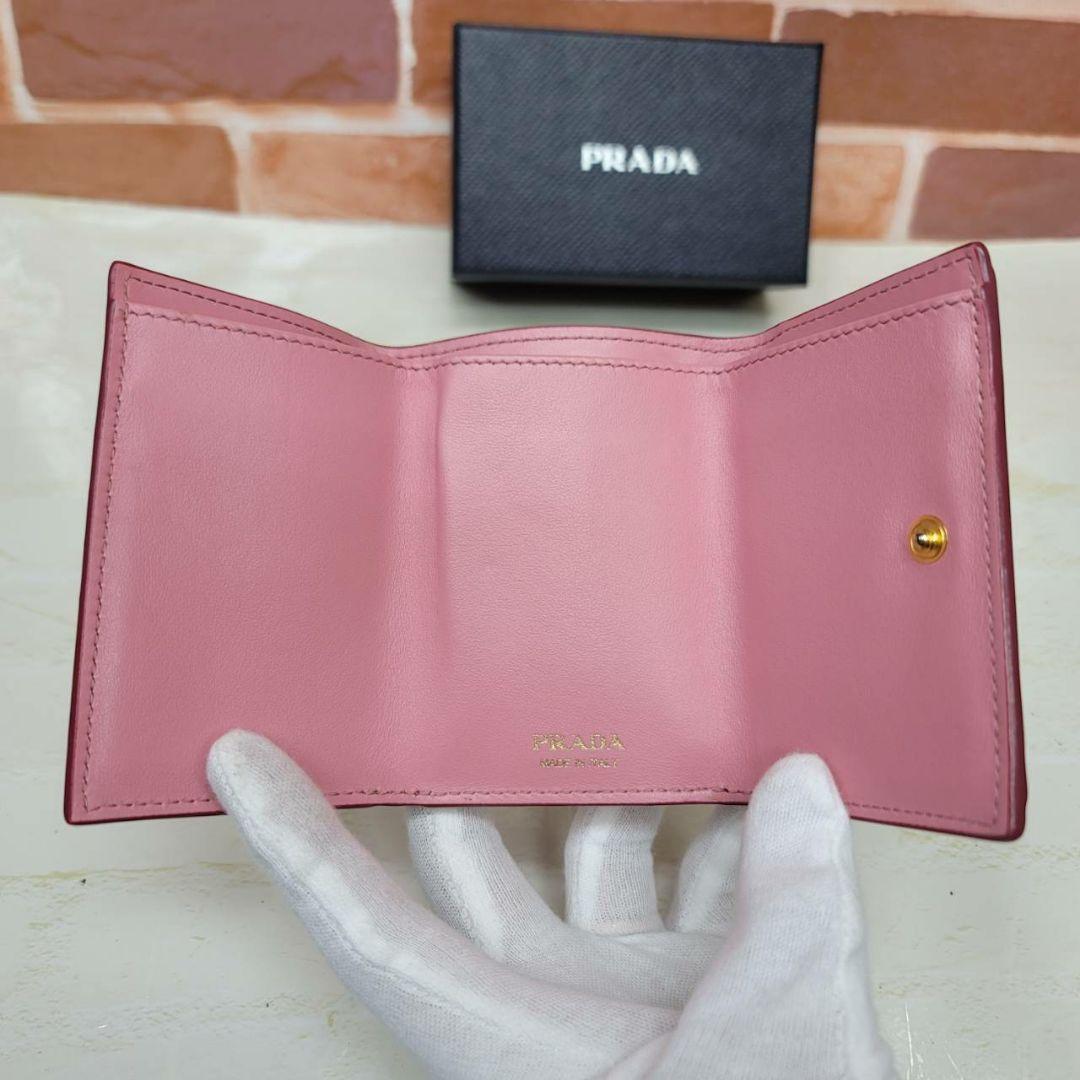 希少PRADA☆鑑定済☆DAINO COLOUR ピンク ミニ プラダ財布