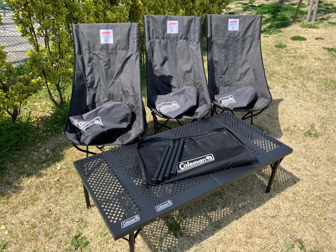 【限定値下中です】Coleman アウトドアテーブル・チェア 3人用セット