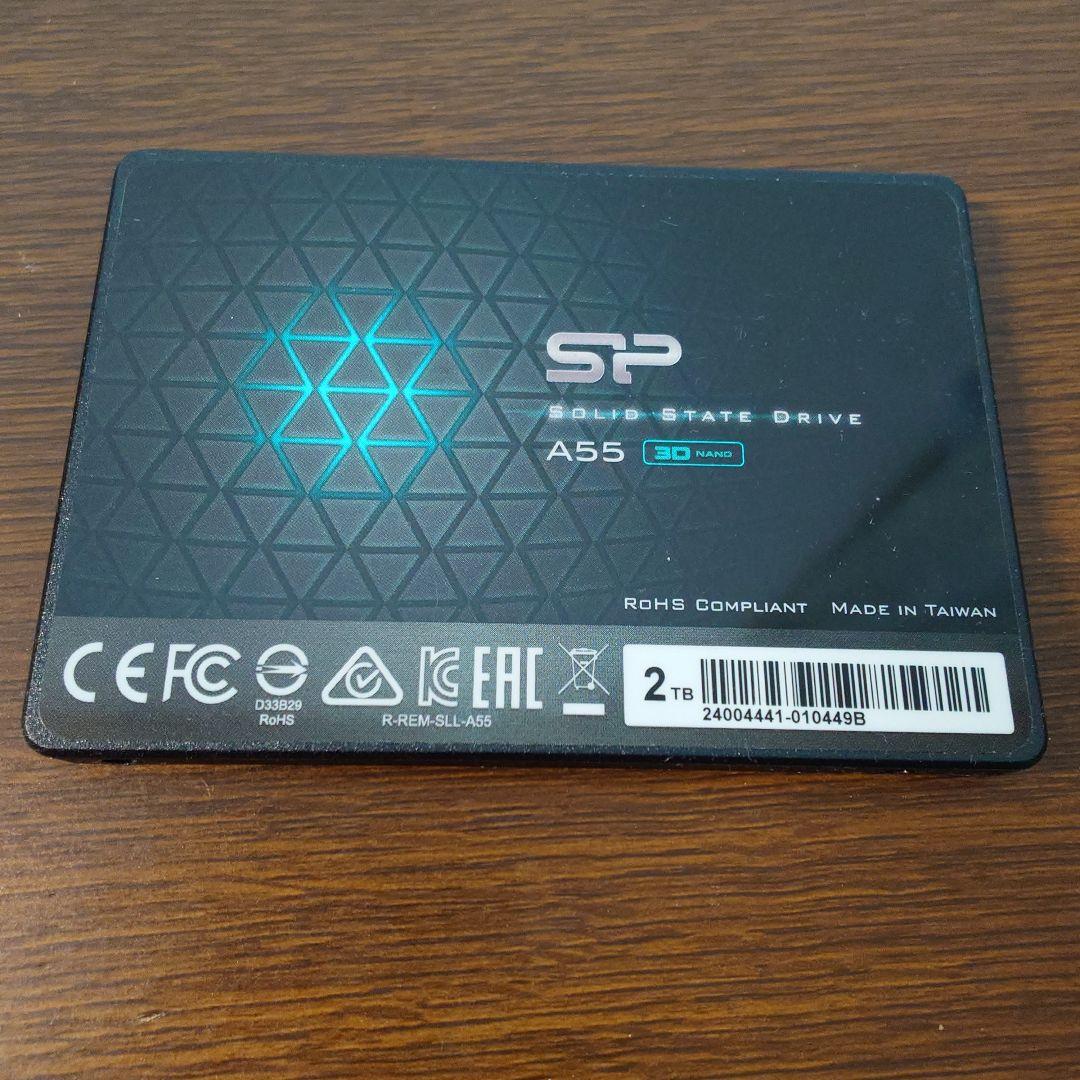 【使用少・健康100%】SP製 2TB SSD SATA A55