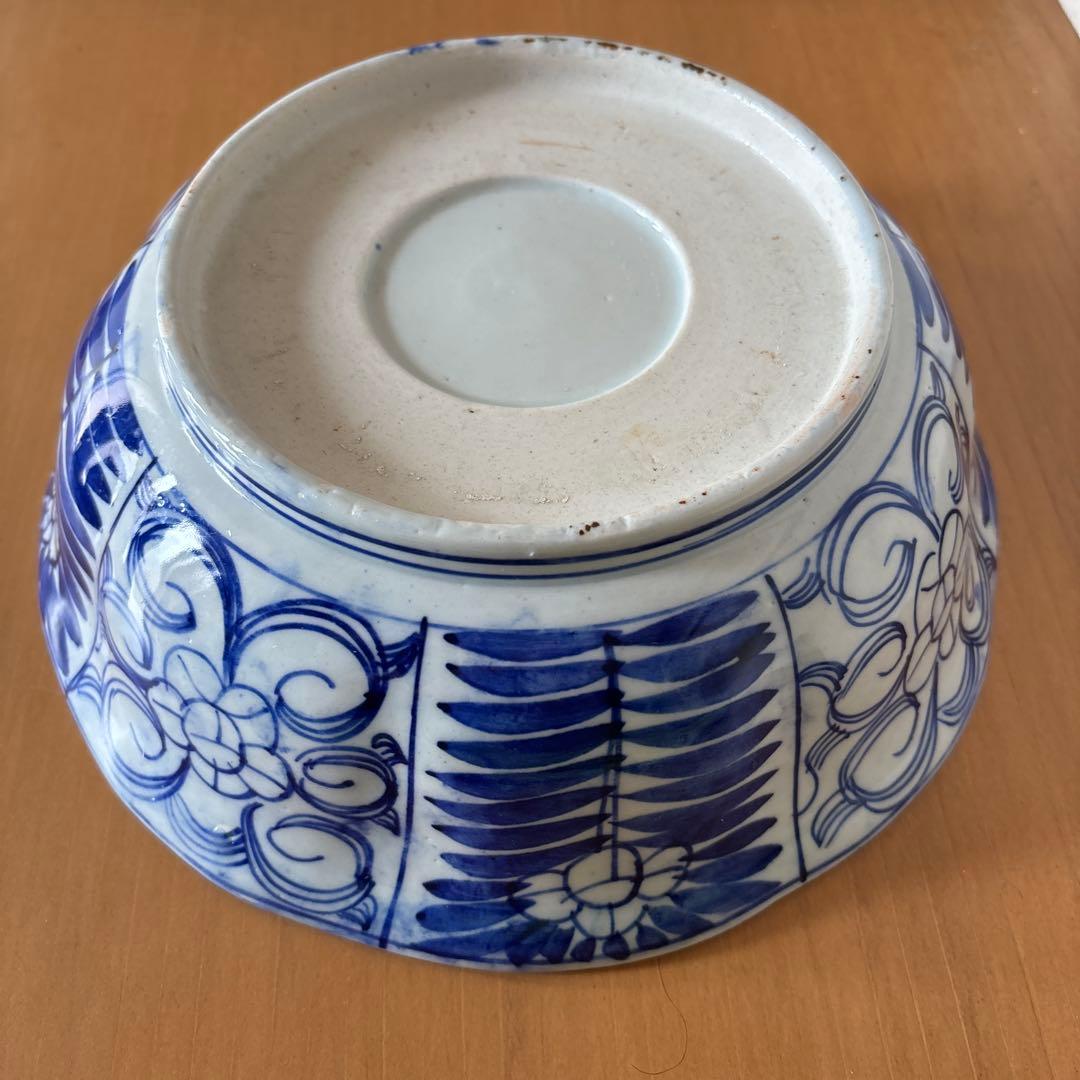 藍色　染付鉢 骨董アンティーク