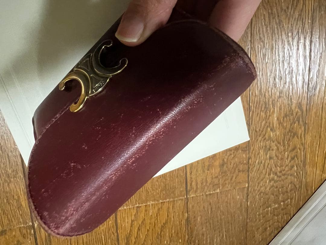 CELINE バーガンディ 三つ折り財布