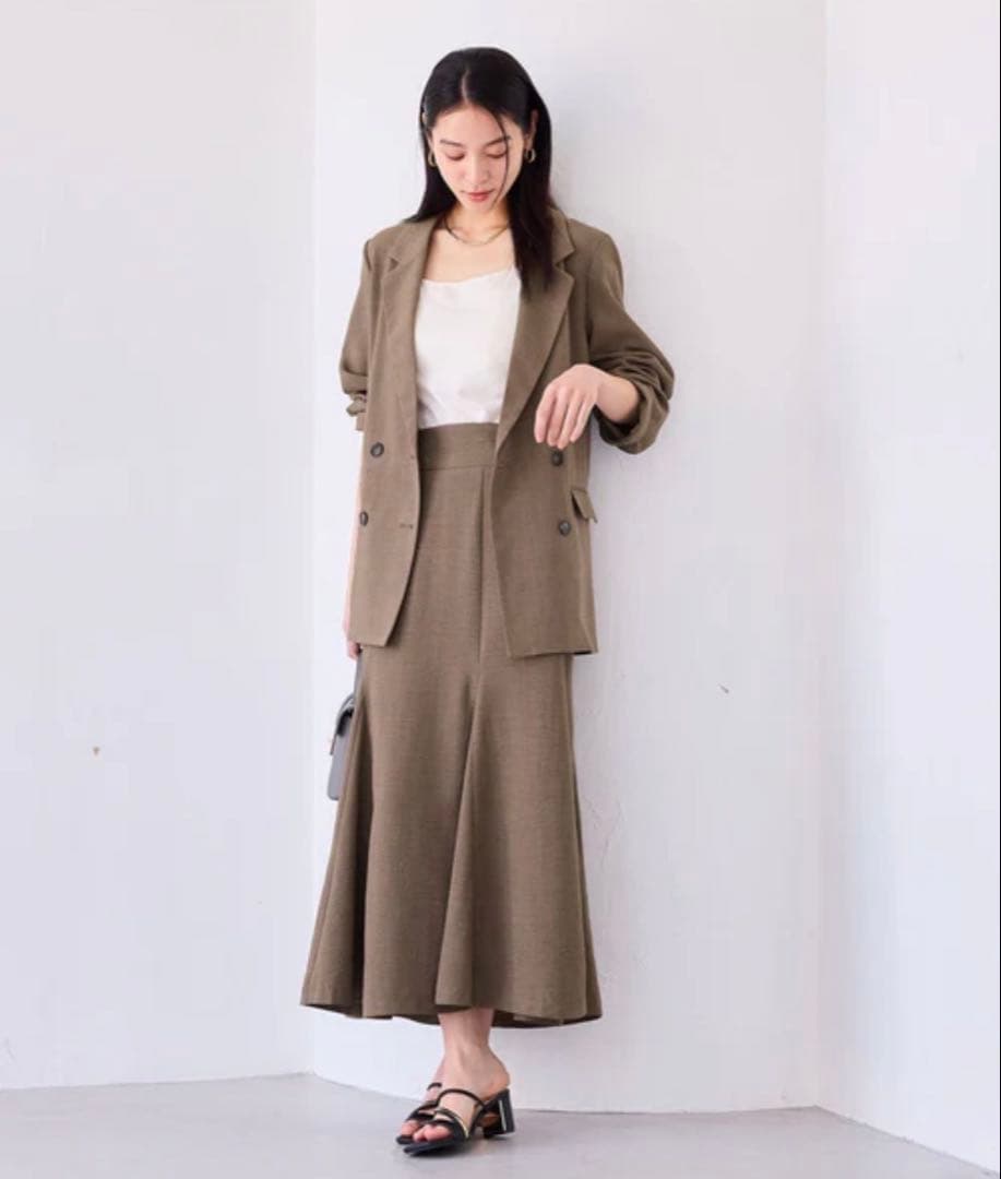 【新品、未使用、タグ付き】VIS リネンライクジャケット　ブラウン　Mサイズ