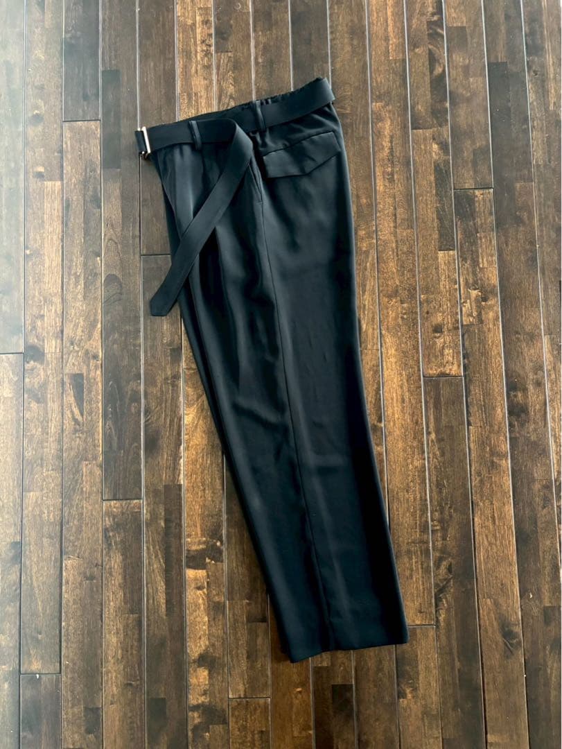 クルニ/24AW 定価8万 セットアップ ダブルブレストJKT ベルト付 黒 1