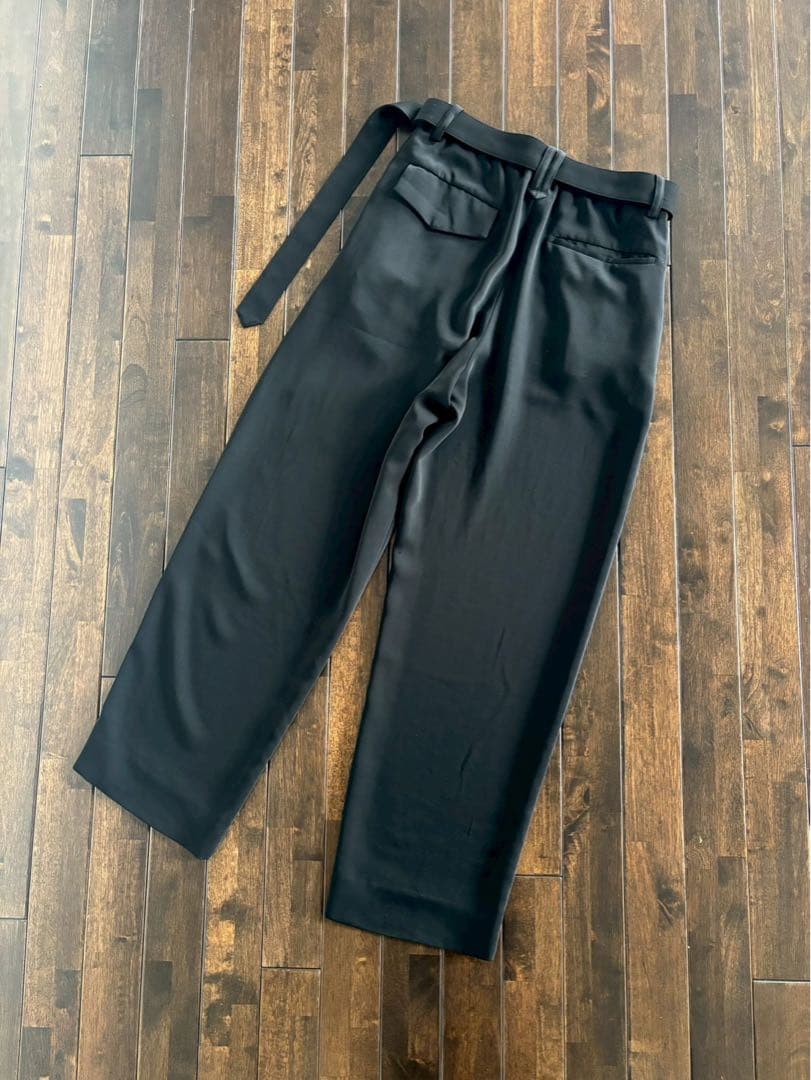 クルニ/24AW 定価8万 セットアップ ダブルブレストJKT ベルト付 黒 1