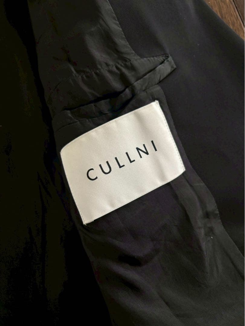 クルニ/24AW 定価8万 セットアップ ダブルブレストJKT ベルト付 黒 1