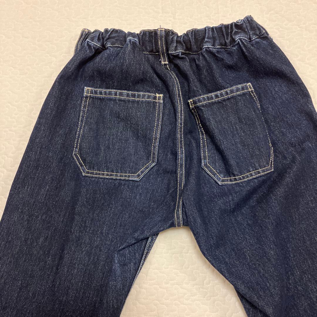 アワーホームOUR こだわりシルエットのデニムパンツ　ダークブルー