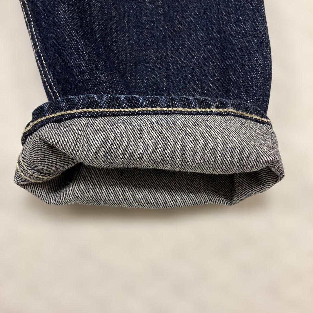 アワーホームOUR こだわりシルエットのデニムパンツ　ダークブルー
