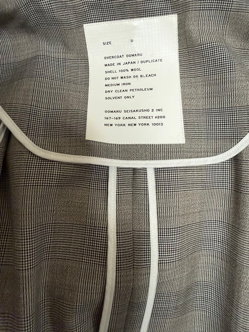 OVERCOAT ラグランスリーブ チェック柄ステンカラーコート