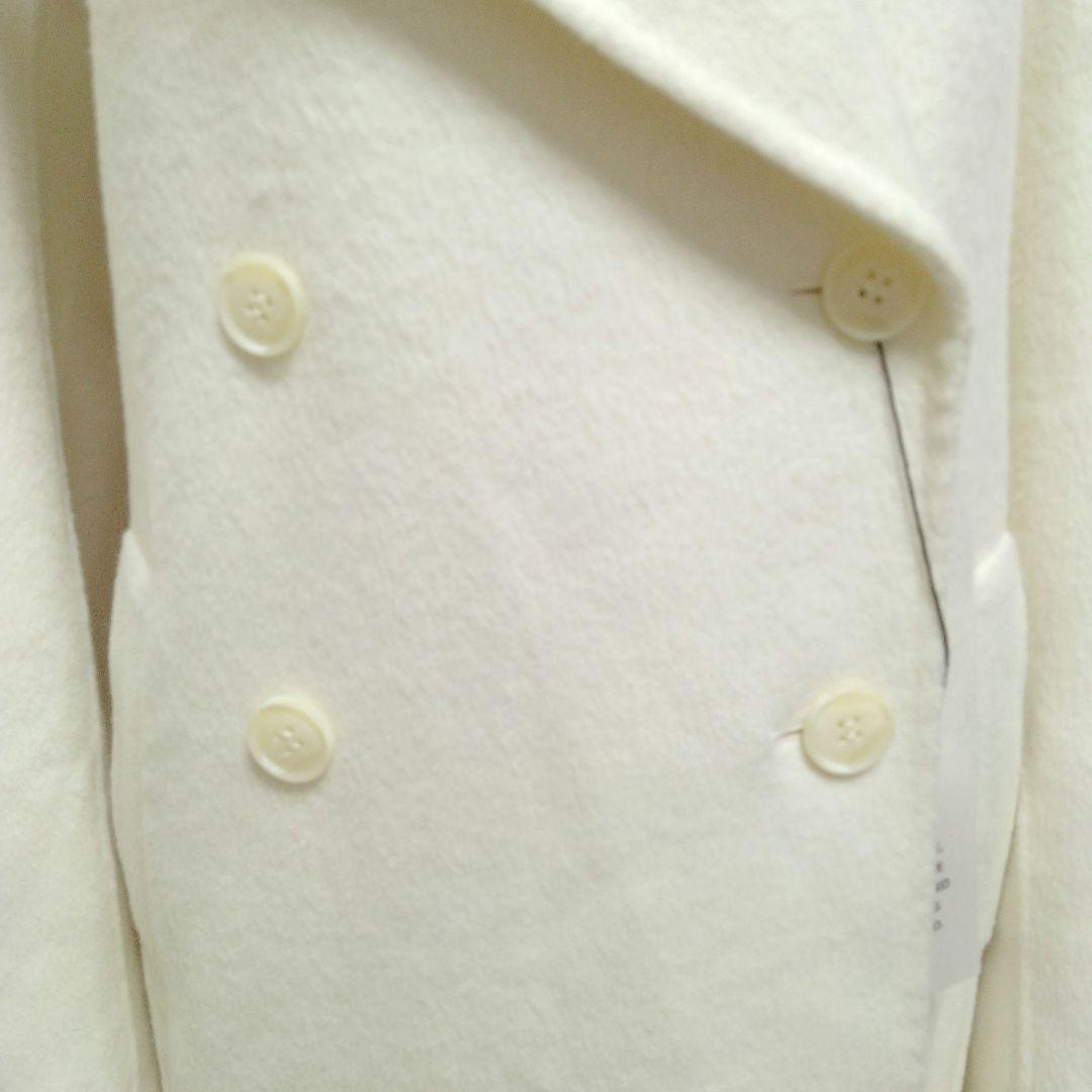 【新品タグ付】L'ACADEMIE ウールリバー ロングコート 白 アイボリー