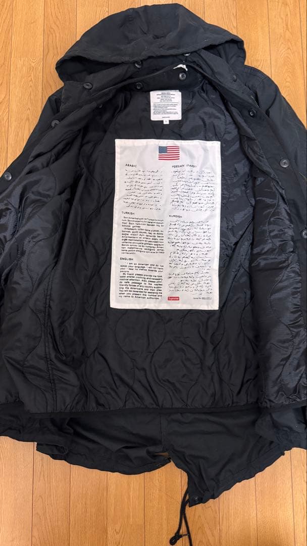 名作 SUPREME M-65 モッズコート ライナー付き L ブラック