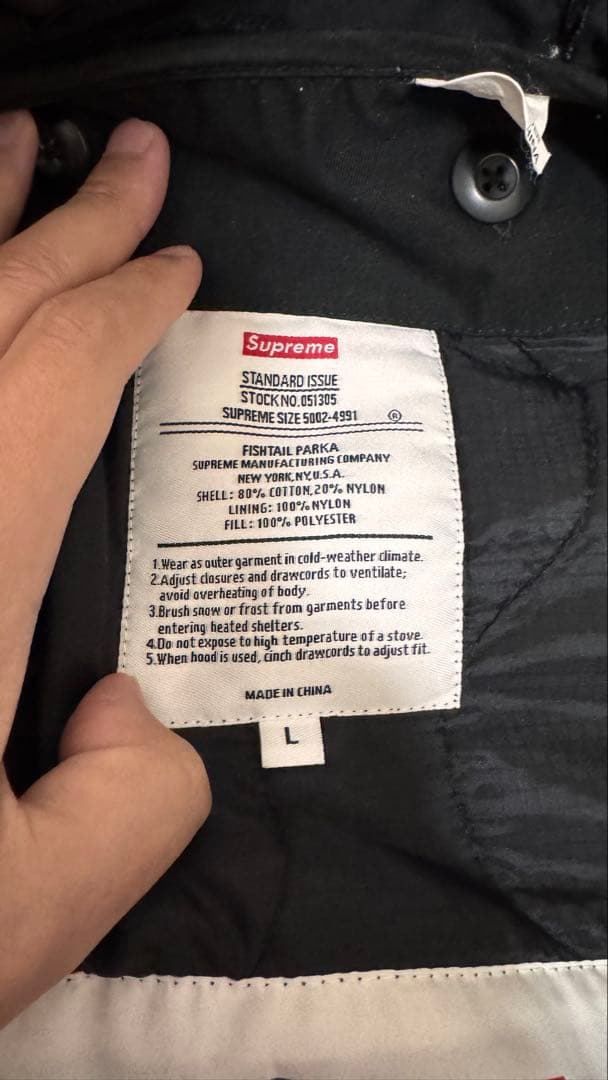 名作 SUPREME M-65 モッズコート ライナー付き L ブラック