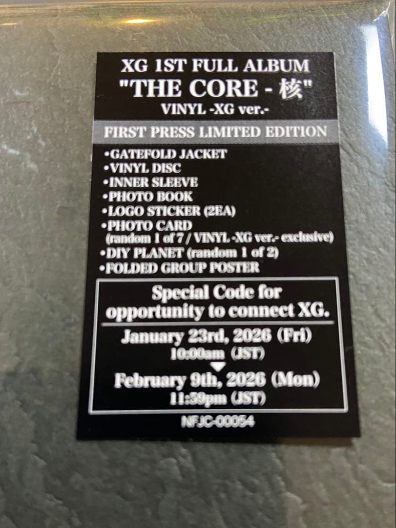 【VINYL -XG ver.-】THE CORE -核(VINYL) レコード