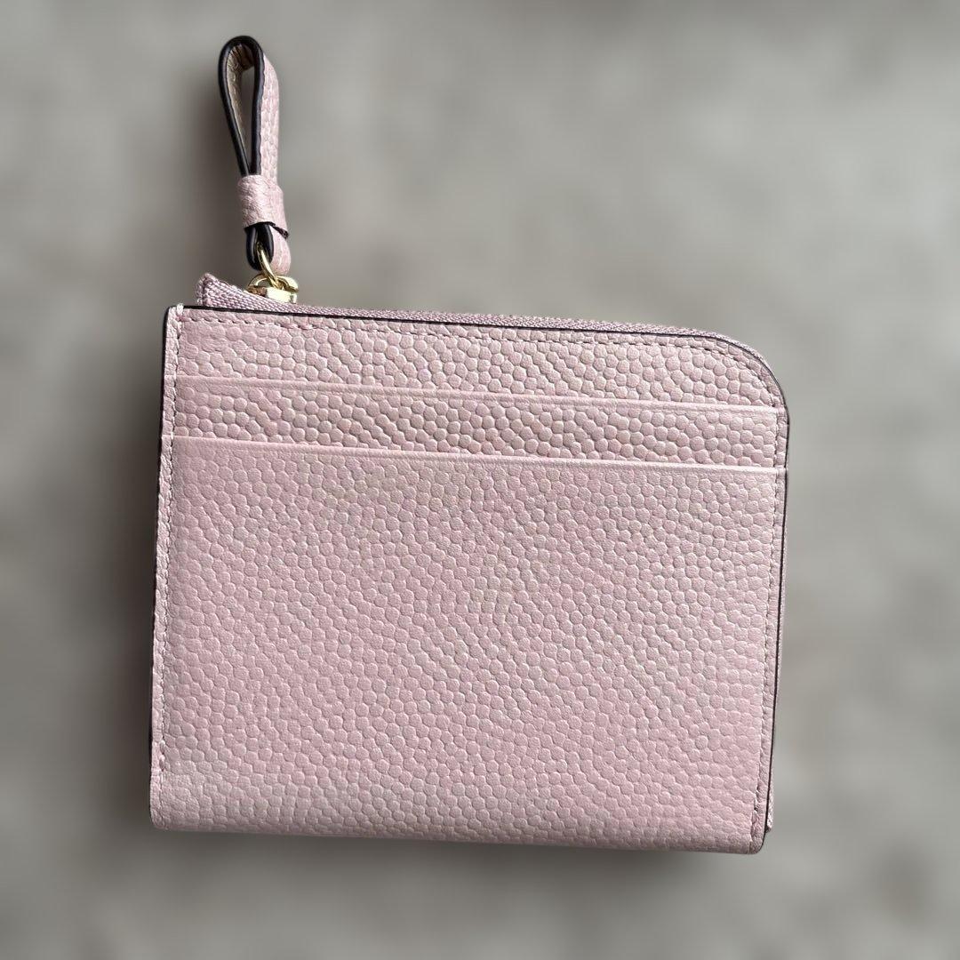 ※2/15まで出品　最終値下げPELLE BORSA ピンク 二折財布　左利き用