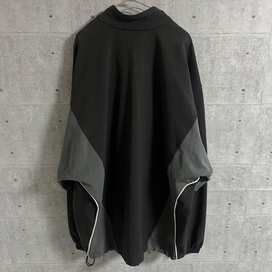 激レア！90s Nike Vintage トラックジャケット　黒グレー　刺繍ロゴ