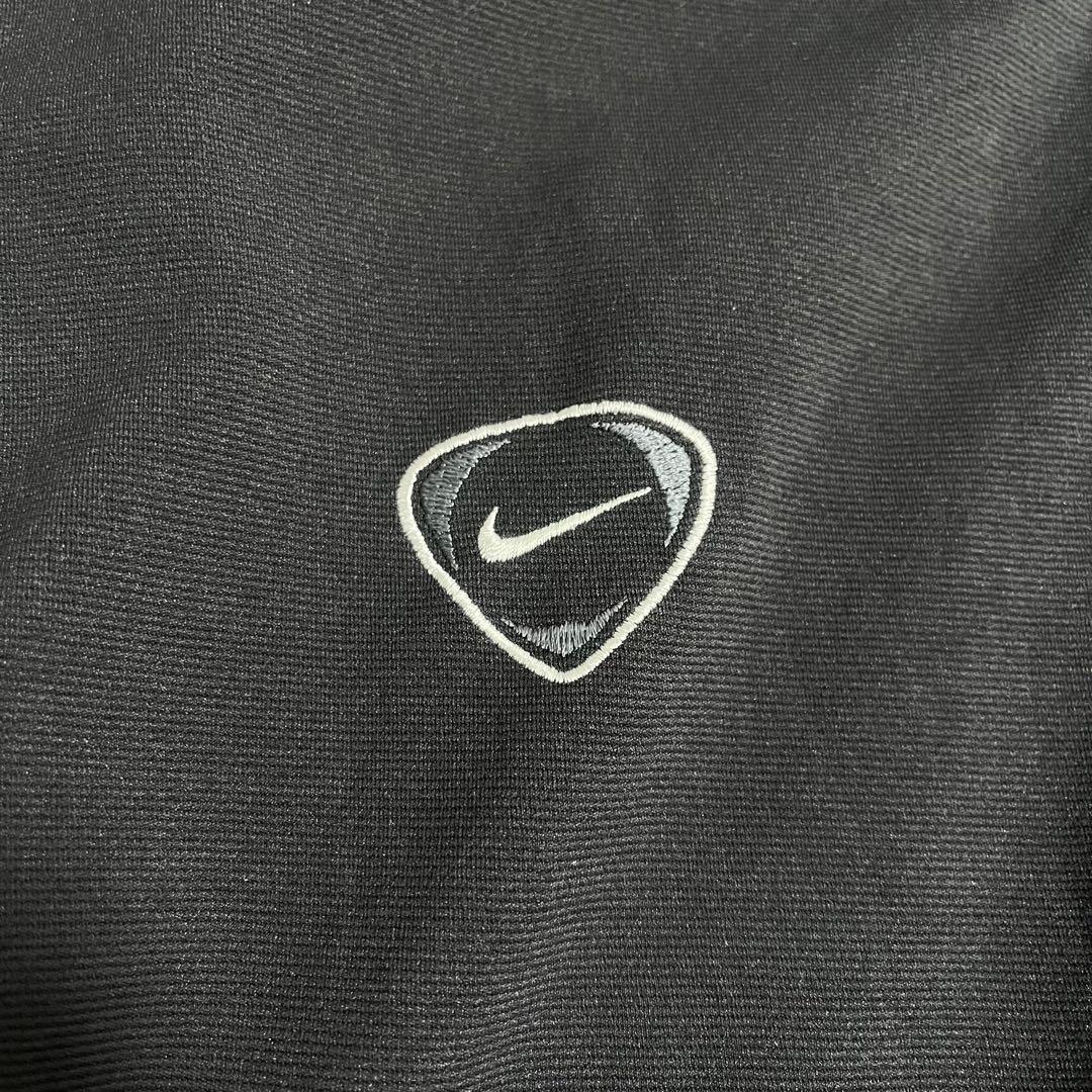 激レア！90s Nike Vintage トラックジャケット　黒グレー　刺繍ロゴ