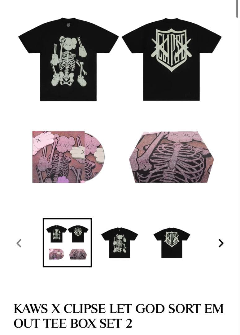 KAWS x CLIPSE CD and TEE BOX SET2 Lサイズ