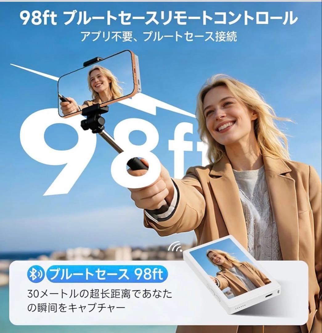 タッチ操作 自撮りモニター 4K1080P 簡単接続スマホの外カメラミラーリング