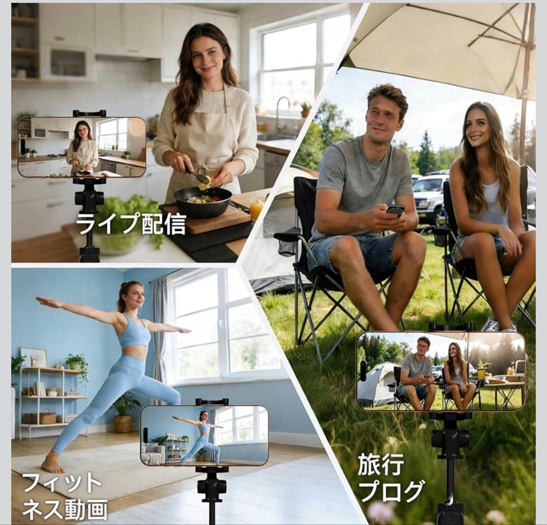 タッチ操作 自撮りモニター 4K1080P 簡単接続スマホの外カメラミラーリング