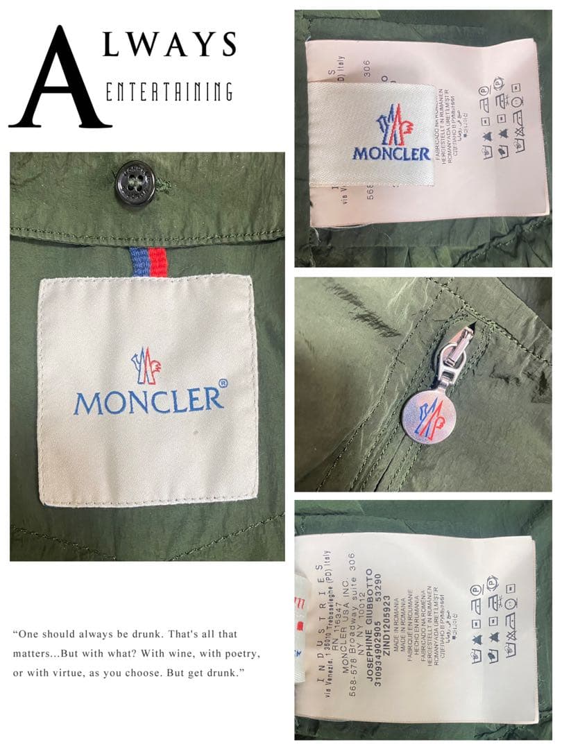 ＊MONCLER モンクレール＊JOSEPHINE 雑誌掲載 スプリングコート