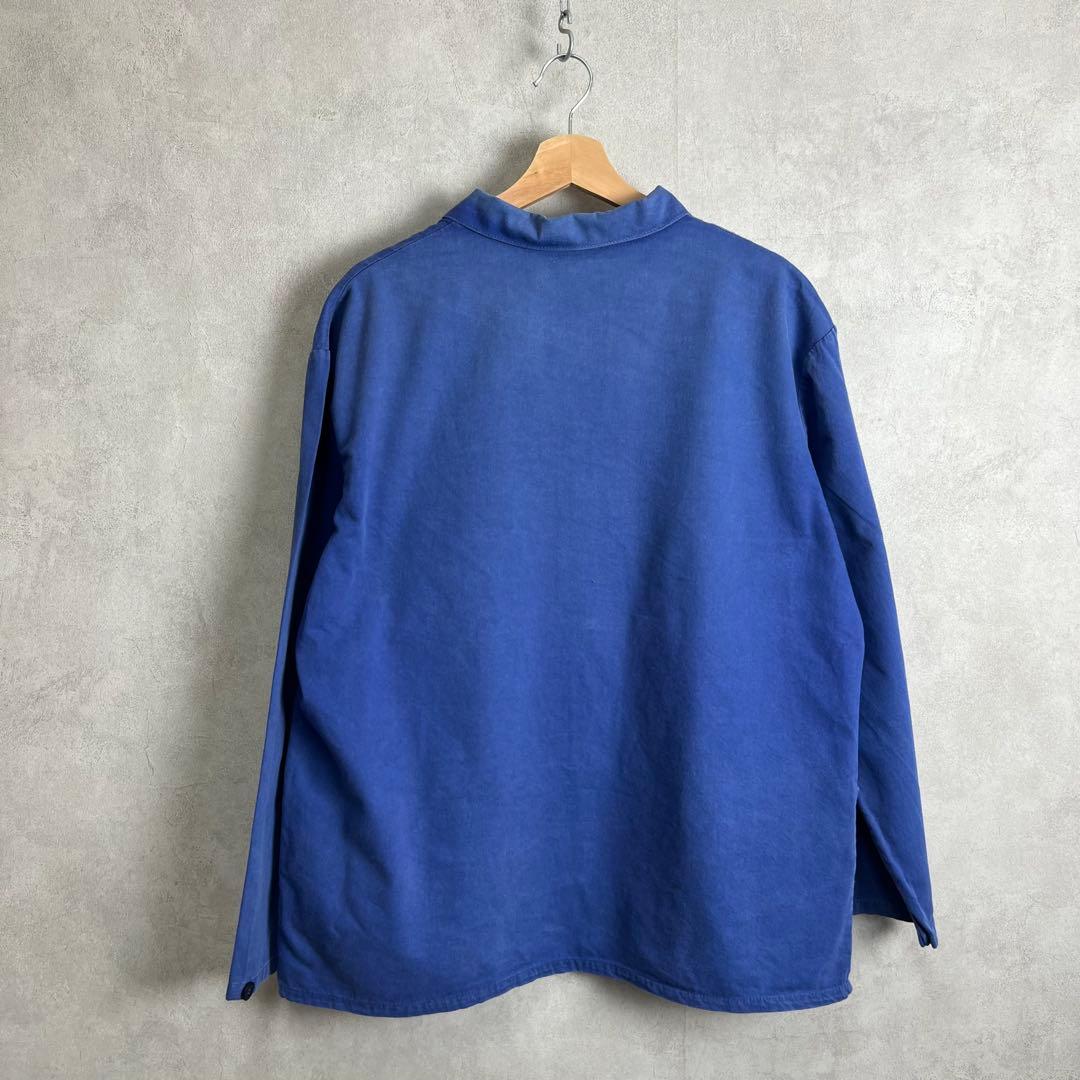 ユーロワーク カバーオール ワークジャケット ネイビー フェード vintage