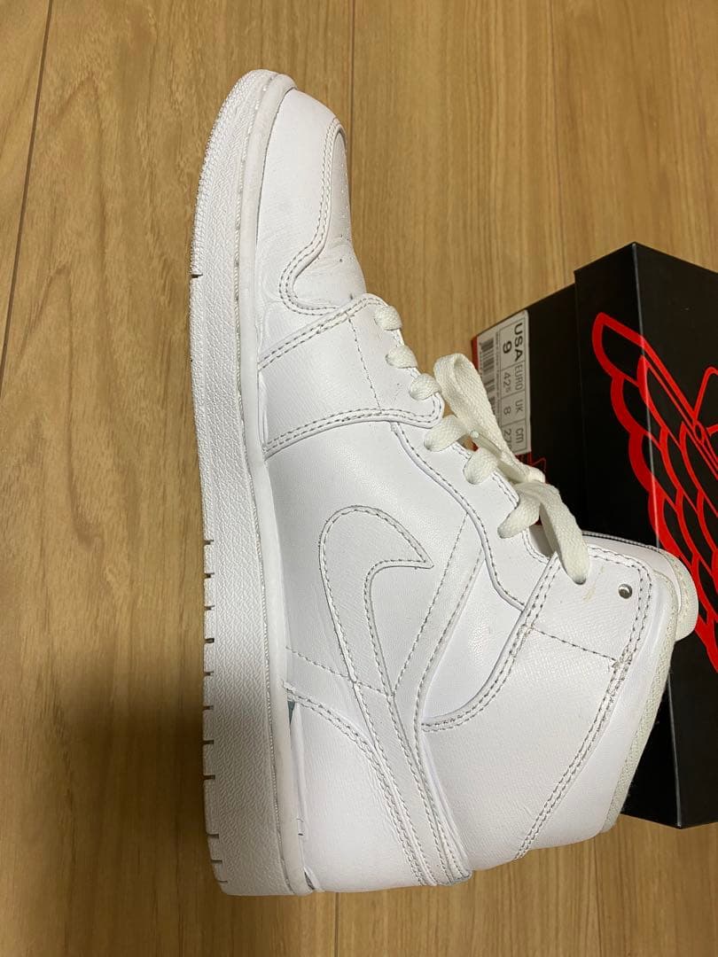 NIKE AIR JORDAN 1 MIDホワイト 27cm 【値下げ不可】