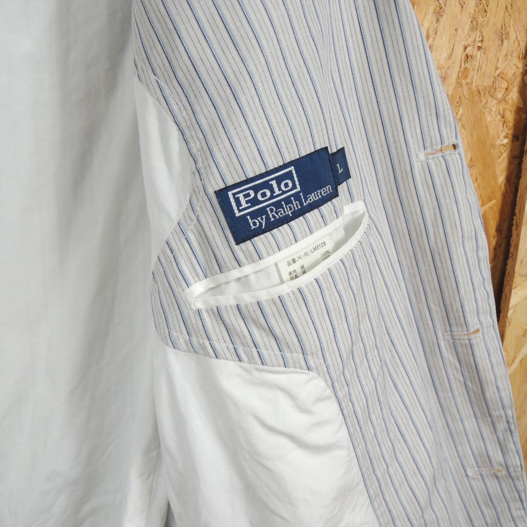 ポロ　ラルフローレン 春夏　サマー　ジャケット L ストライプ　POLO　美品