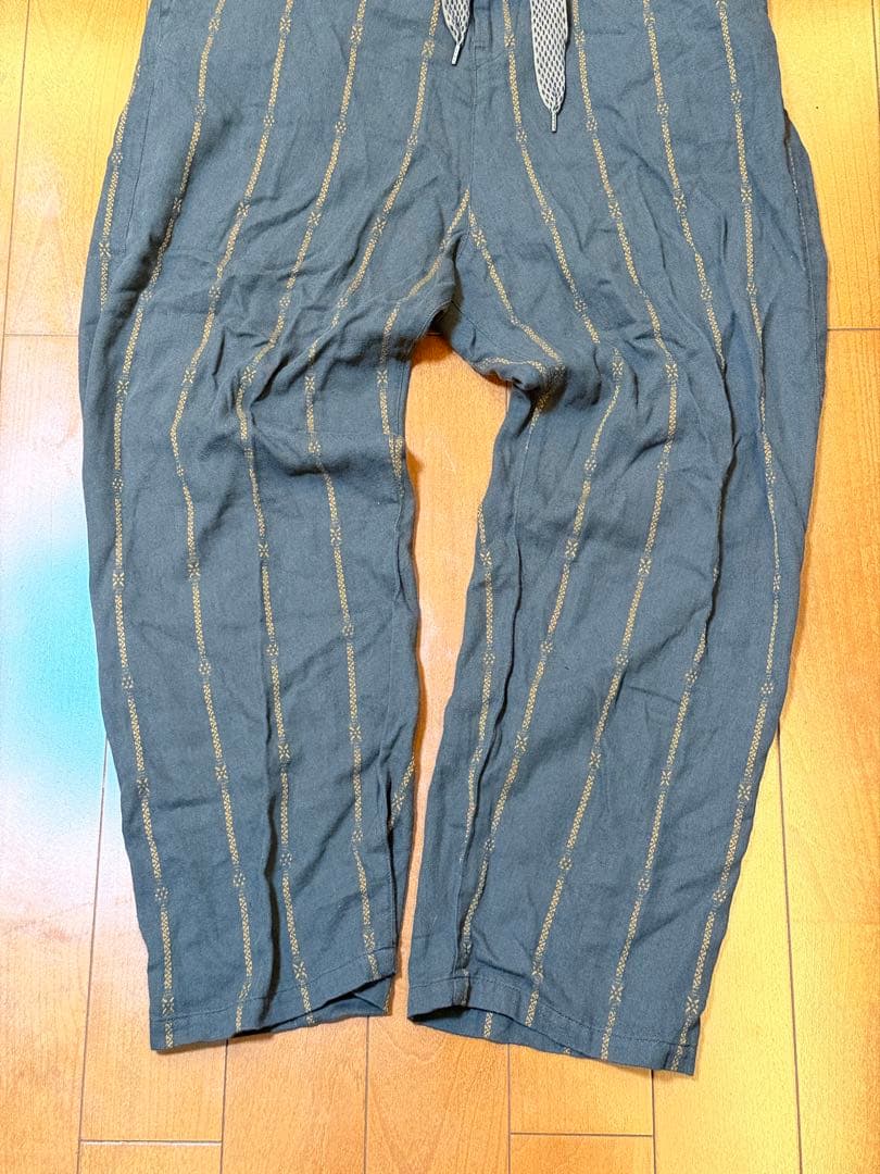 KAPITAL 綿麻シャムストライプ　イージーパンツ(ダークブラウンsize4