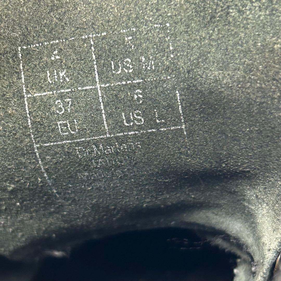 凵　ドクターマーチン　厚底　ブーツ　黒　UK4 8ホール　春秋冬