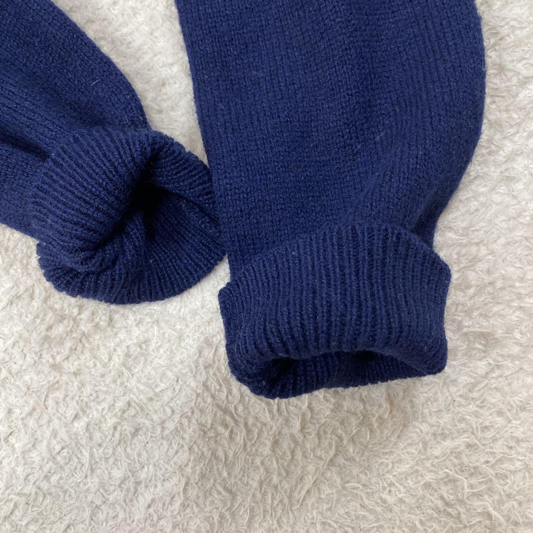 美品・COMME des GARCONS 変形カーディガン　毛100％　紺　S