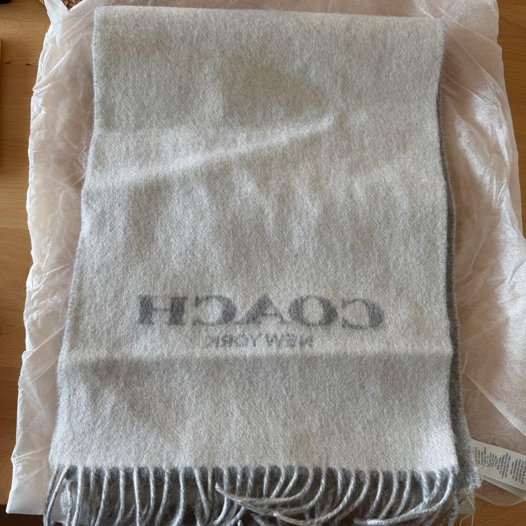 新品COACH コーチ マフラー グレー