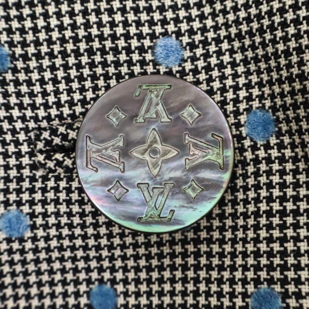 H5040◾️ルイヴィトン　ウールドット　千鳥格子柄ジャケット