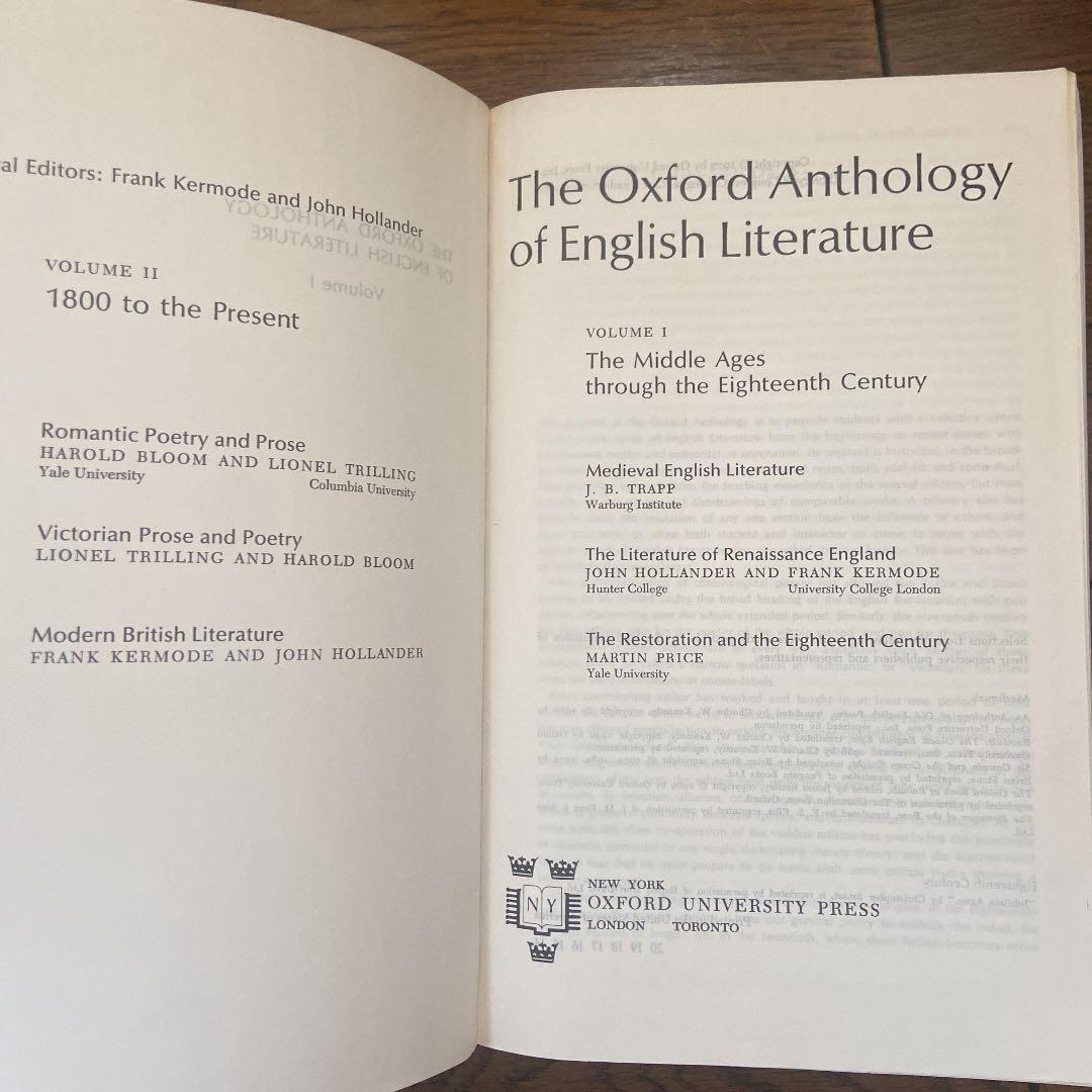 【レア洋書The Oxford Anthology of English〜