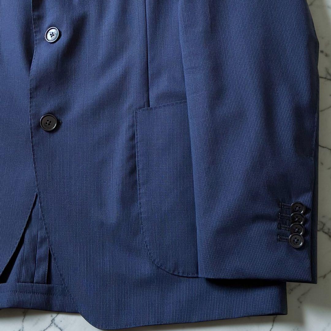 美品 ラルディーニ EASY WEAR 春夏 パッカブルジャケット 48 紺