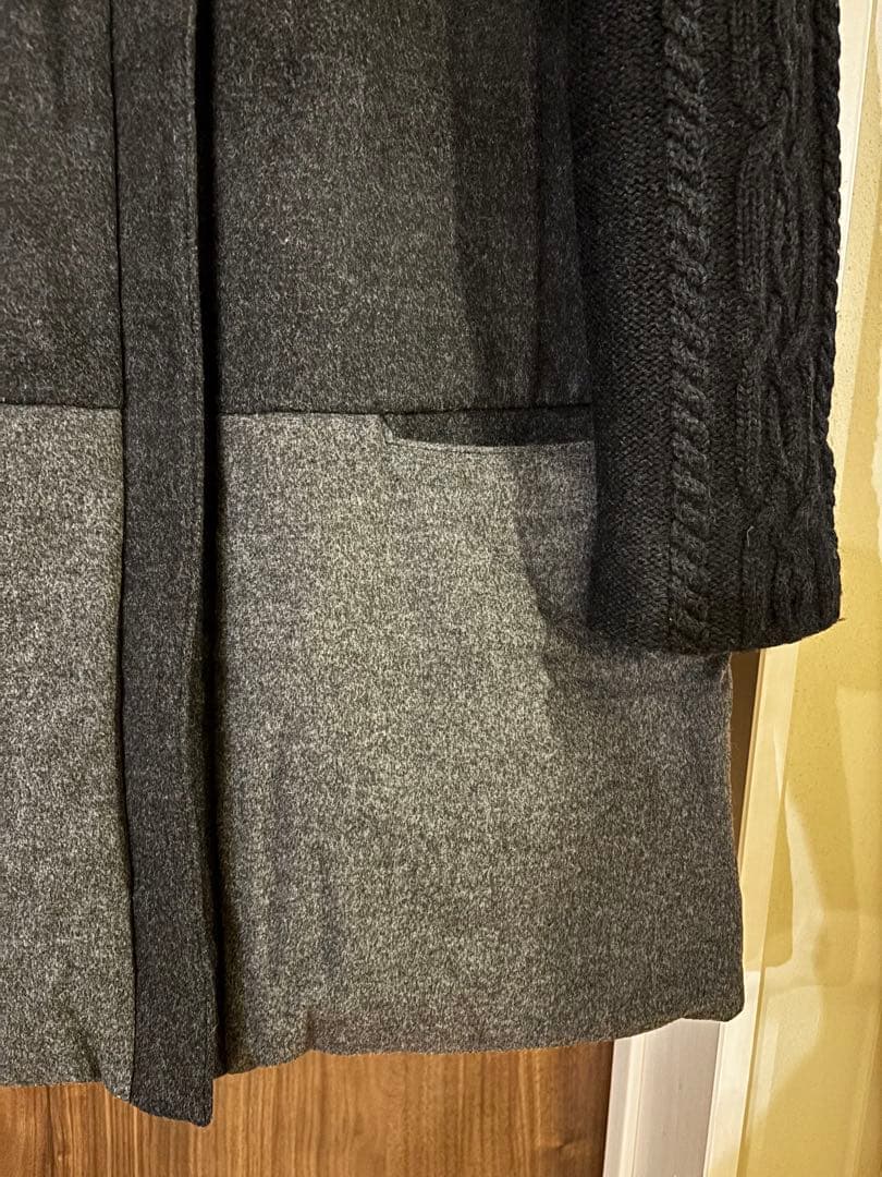 値下　交渉可　FOXEY 40カシミヤ　ダウン　フード　グレー ロングコート