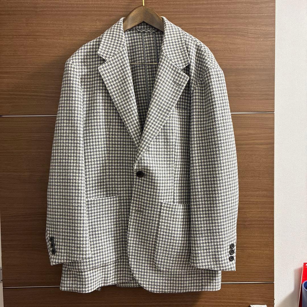 な*P様 極美品　GOOVI ジャケット ソフトツイード ハウンドトゥース