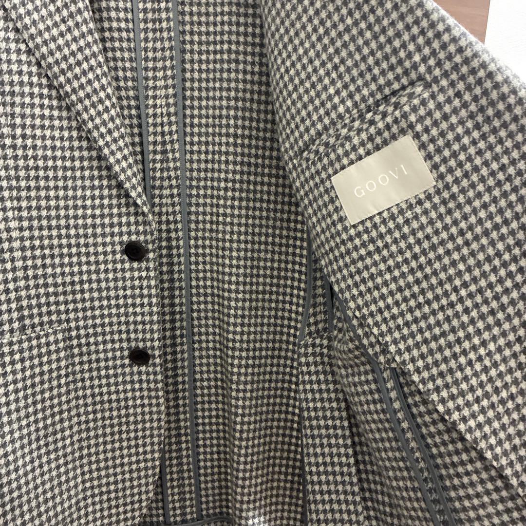 な*P様 極美品　GOOVI ジャケット ソフトツイード ハウンドトゥース