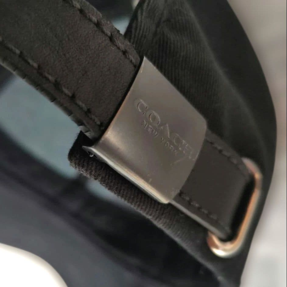 COACH コーチ 「C」革ロゴ キャップ