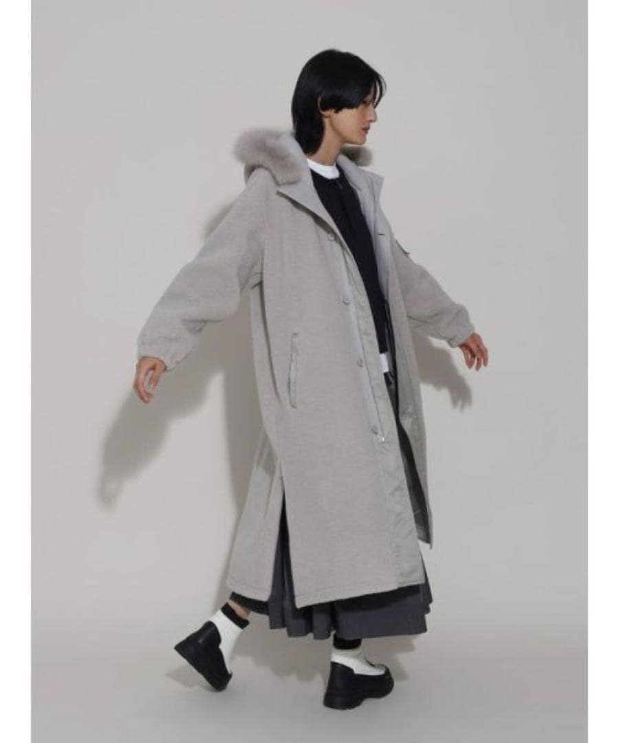 さんちゃん　ラシュッド　ファーフーデッドボアコート