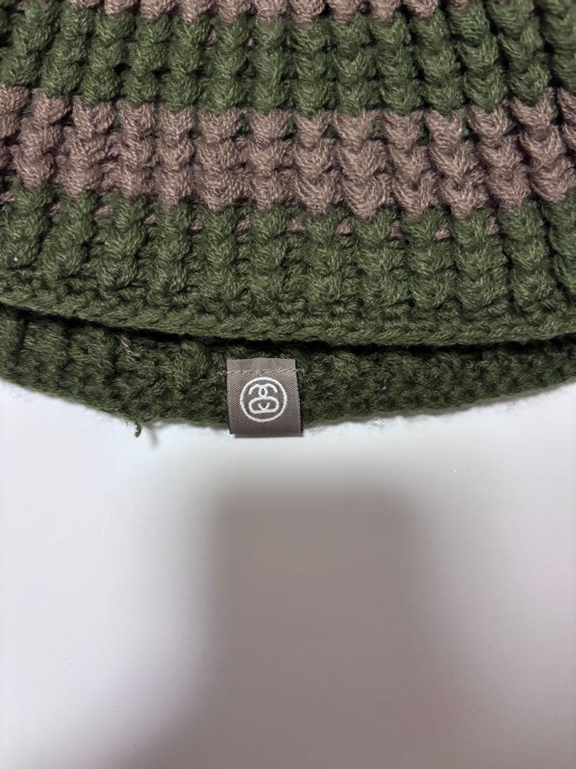 【希少モデル】old stussy 90s シャネルロゴ 金タグビーニーニット帽