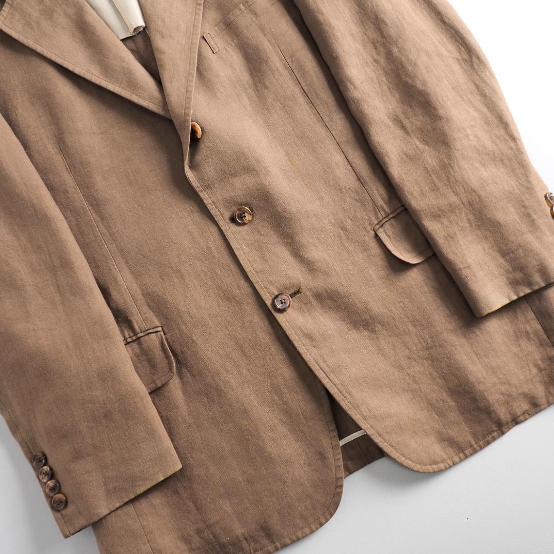 ラルフローレン　麻１００％　テーラードジャケット　ブラウン　美品