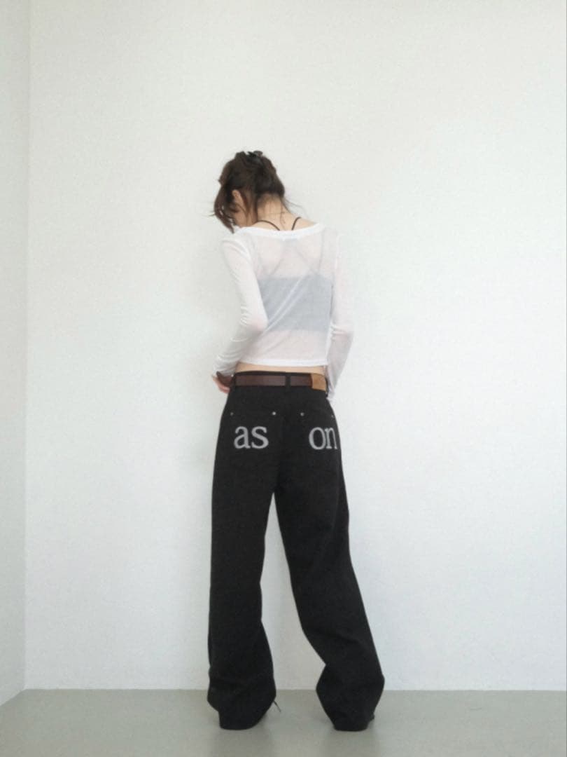 パンツ as''on SMOG WIDE PANTS / BLACK