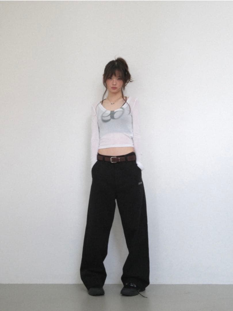パンツ as''on SMOG WIDE PANTS / BLACK