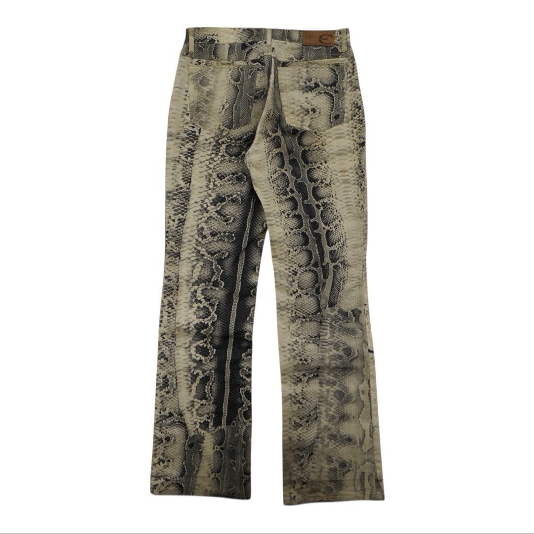 00's イタリア製 パイソン ブーツカットパンツ Boot Cut Pants