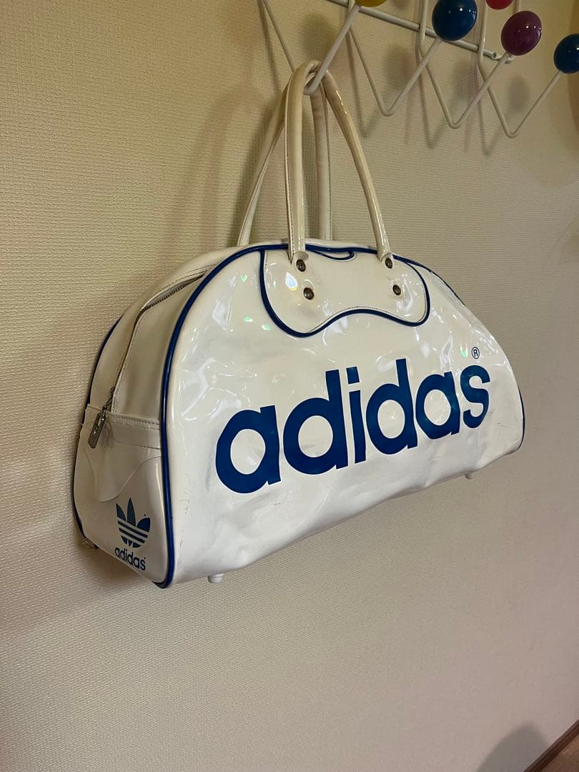 adidas アディダス　80s エナメルバッグ　ボストンバッグ　ビンテージ