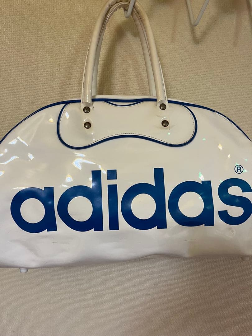 adidas アディダス　80s エナメルバッグ　ボストンバッグ　ビンテージ