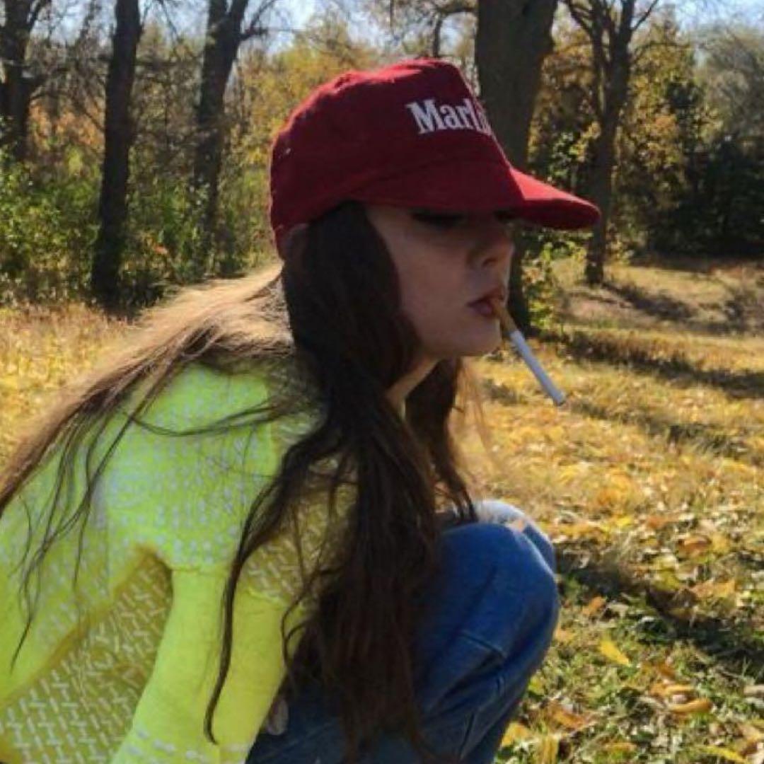 Marlboro マルボロ コーデュロイキャップ CAP アイレット刺繍ロゴ